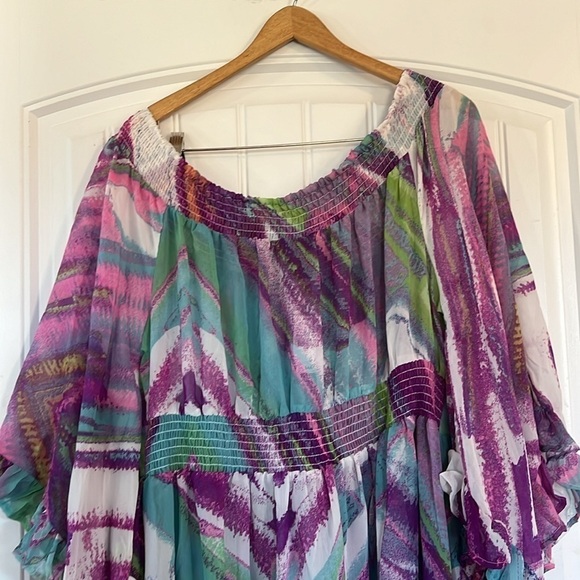 Ashley Stewart Watercolor Duster Cardigan  size 18-20 - Picture 5 of 9